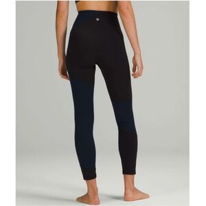 Lululemon nulu Black and Navy High-Waisted Leggings size 4